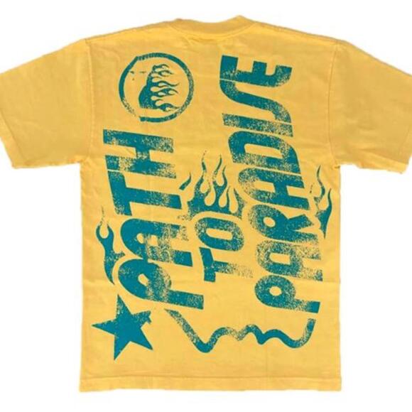 Hellstar “Path to Paradise” Graphic Tee – Yellow/Teal Edition - Picture 2 of 2